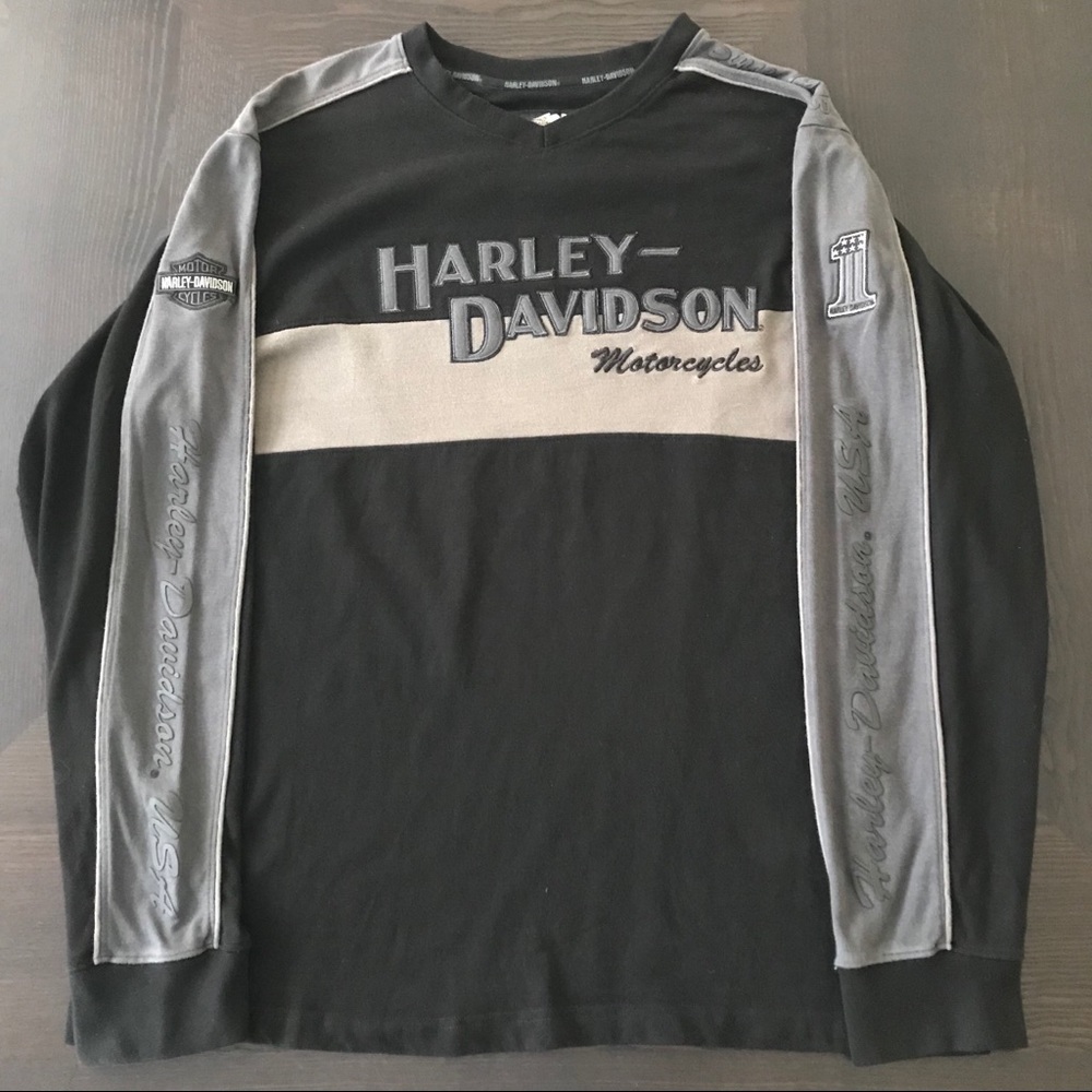 HARLEY DAVIDSON LONG SLEEVE PULLOVER EMBROIDERED